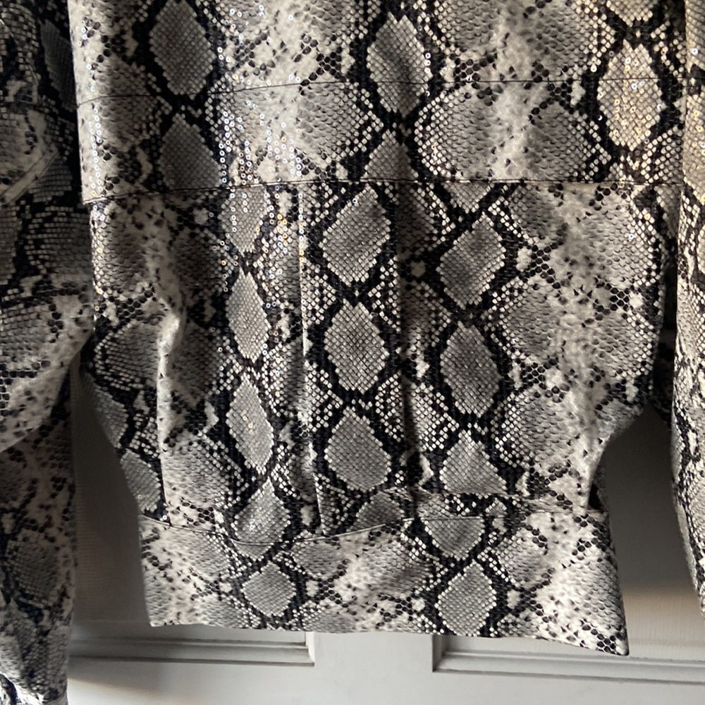 Lpa Revolve Sequined Python Long Sleeved Jacket S… - image 8